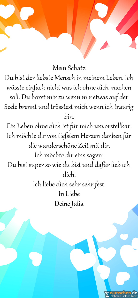 Du bist für mich das leben