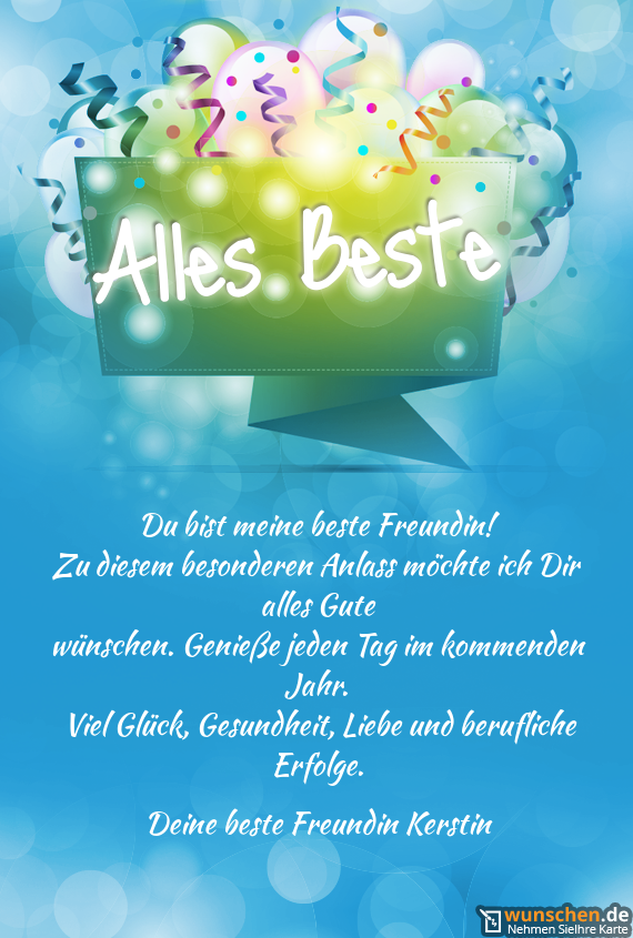 Freundin alles geburtstag gute zum meine Alles Gute