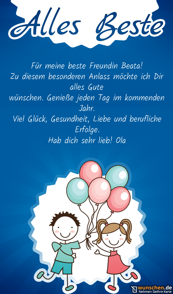 An zum beste freundin geburtstag meine brief wir sind