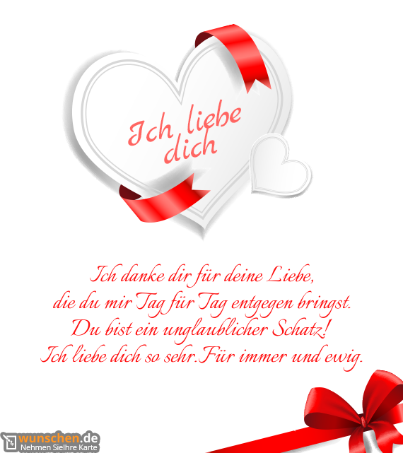 Ich danke dir für deine Liebe Fertig valentinstag karte