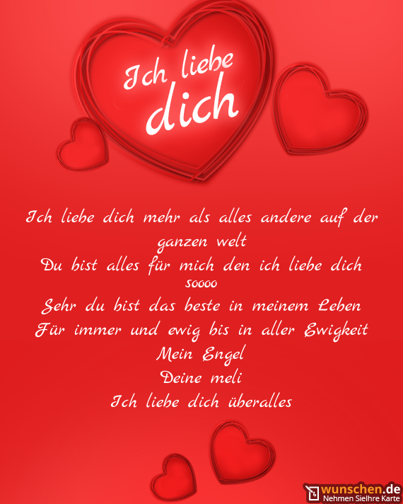 Ich liebe dich Texte: Liebestexte für ihn.