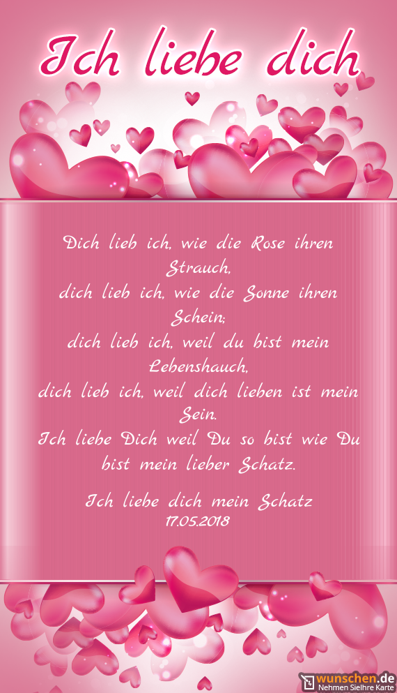 Ich liebe dich auch mein schatz. 