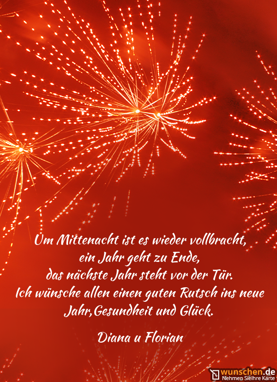 Ich Wunsche Allen Einen Guten Rutsch Ins Neue Jahr Gesundheit Und Gluck Fertig Karte Zum Neue Jahr