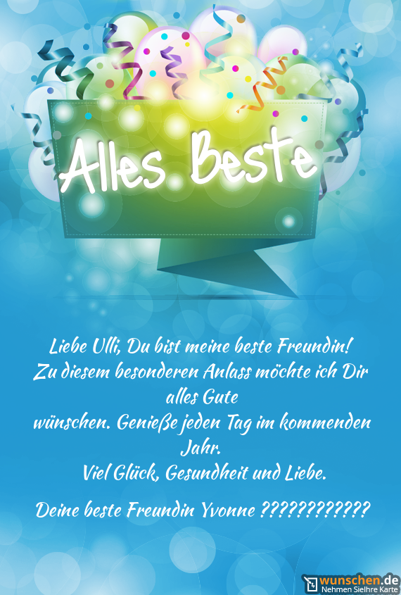 Liebe happy freundin birthday Kreativ mit