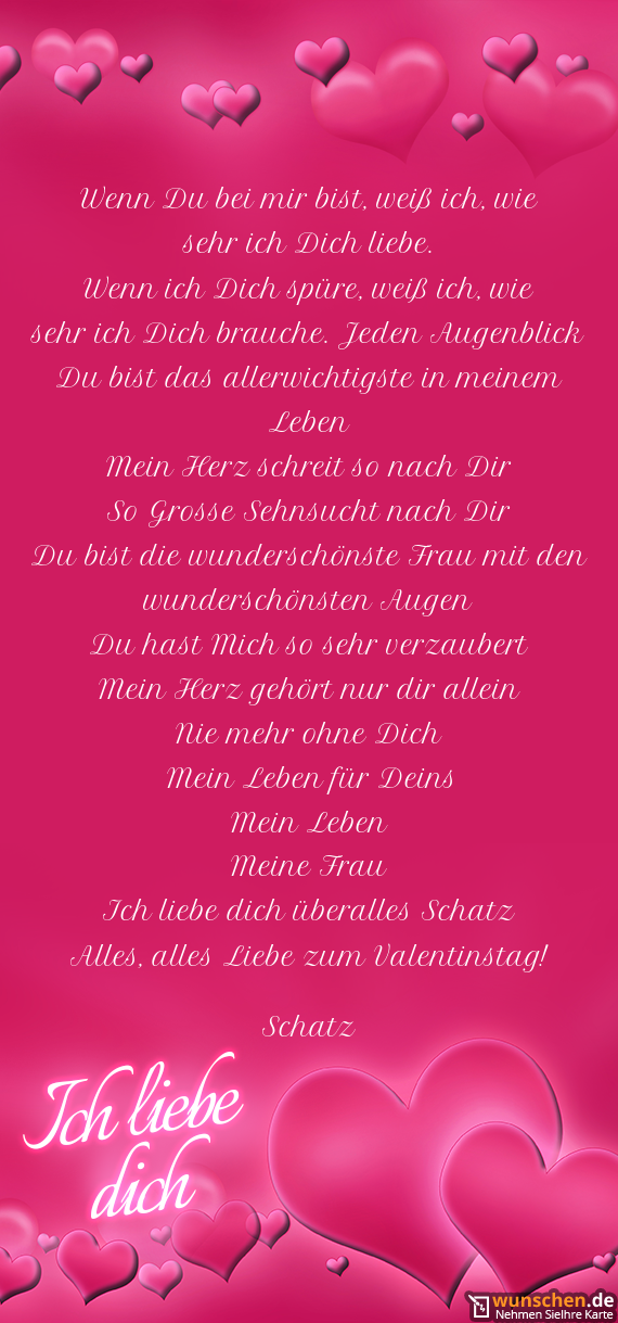 Wenn ich Dich spüre, weiß ich, wie sehr ich Dich brauche. Jeden