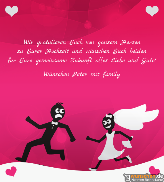 Wünschen euch hochzeit wir Formulierungen für