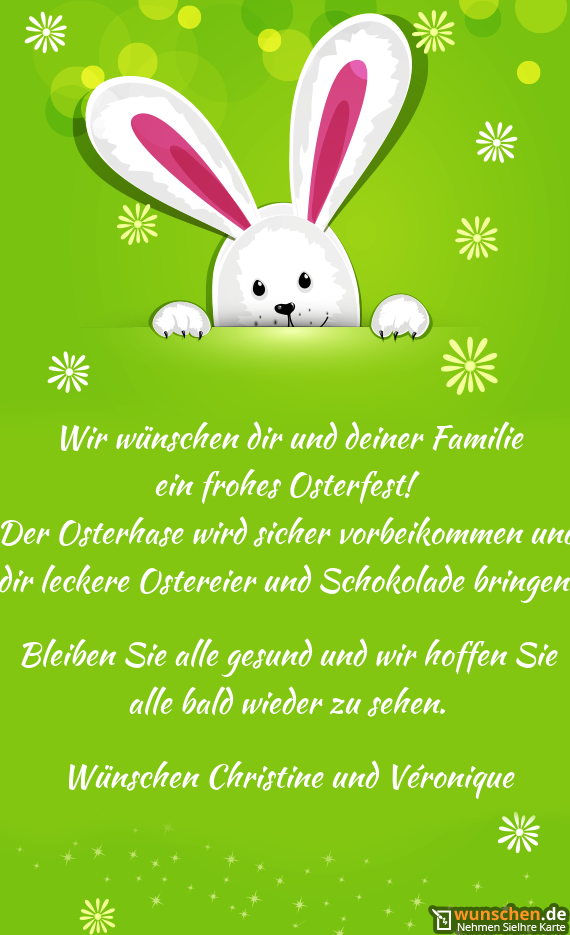 Ich Wünsche Dir Und Deiner Familie Ein Schönes Wochenende Wir wünschen dir und deiner Familie - Fertig Osterkarte